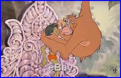 1967 Rare Disney Jungle Book King Louie Mowgli Original Production Animation Cel