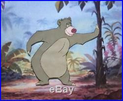 1967 Rare Walt Disney Jungle Book Baloo Bear Original Production Animation Cel