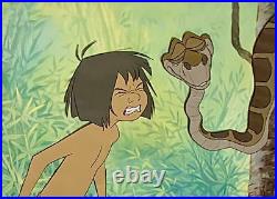 1967 Rare Walt Disney Jungle Book Mowgli Kaa Original Production Animation Cel