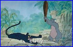 1967 Walt Disney Jungle Book Baloo Bagheera Original Production Animation Cel