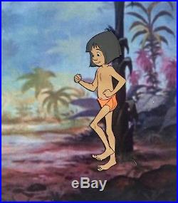 1967 Walt Disney Jungle Book Mowgli Elephant Original Production Animation Cel