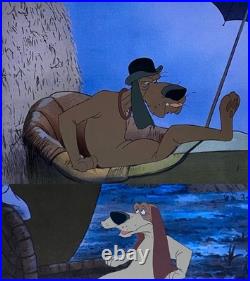 1970 Disney Aristocats Dogs Lafayette Napoleon Original Animation Drawing Cel