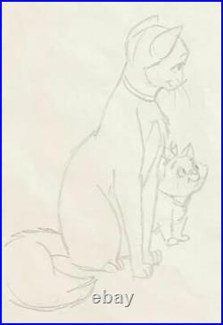 1970 Disney Aristocats Duchess Marie Original Production Animation Drawing Cel