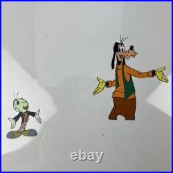 1970's Disney Goofy Animation cel withJiminy Cricket Lost Educational Production