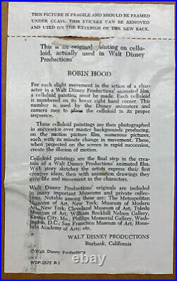 1973 Disney Original Production Cel of Skippy Rabbit from Robin Hood
