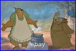 1973 Disney Robin Hood Little John Friar Tuck Original Production Animation Cel