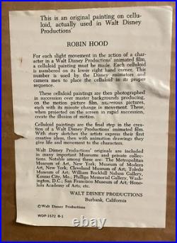 1973 Disney Robin Hood-Original Production Cel-Sheriff of Notingham