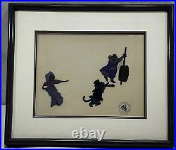 1973 ROBIN HOOD Disney Framed Production Animation Cel Maid Marian, Pig, and Cat