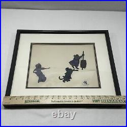 1973 ROBIN HOOD Disney Framed Production Animation Cel Maid Marian, Pig, and Cat