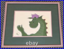 1977 Vintage Disney Production Animation Cel Of Elliot From Pete's Dragon Framed
