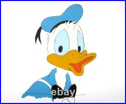 1980's DONALD DUCK WALT DISNEY ORIGINAL PRODUCTION CEL + DRAWING sailor hat