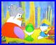 1980's DUCK TALES MRS BEAKLEY WALT DISNEY ORIGINAL PRODUCTION CEL + DRAWING