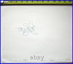 1980's MICKEY MOUSE WALT DISNEY ORIGINAL ANIMATION PRODUCTION cel DRAWING