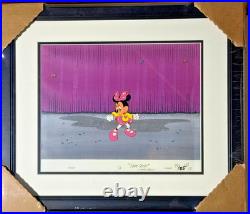 1980's MINNIE MOUSE WALT DISNEY ORIGINAL PRODUCTION CEL + DRAWING minnie shoes