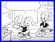 1980s UNCLE SCROOGE WALT DISNEY PRODUCTION cel COMIC STRIP ART DRAWING camping