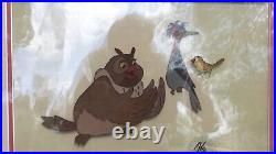 1981 Original Animated Production Cel The Fox and The Hound Disney BIG MAMA OWL
