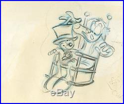 1983 DISNEY Mickeys Christmas Carol SCROOGE Animation Cel Production Drawing