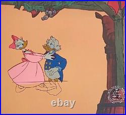 1983 Disney Mickey Christmas Carol Scrooge Daisy Original Animation Drawing Cel