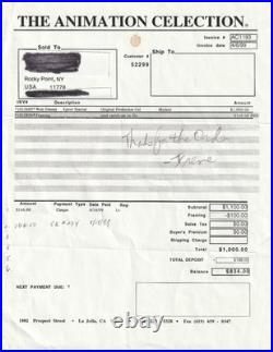 1983 Epcot Mickey Mouse Hand Painted Production Cel +Background from EPCOT intro