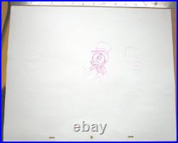 1983 JIMINY MICKEY MOUSE XMAS CAROLE WALT DISNEY ORIGINAL PRODUCTION cel DRAWING