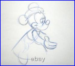 1983 MINNIE MOUSE MICKEY XMAS CAROLE WALT DISNEY ORIGINAL PRODUCTION cel DRAWING