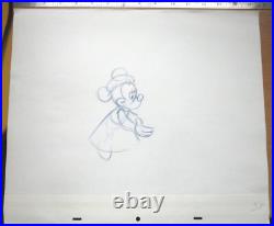 1983 MINNIE MOUSE MICKEY XMAS CAROLE WALT DISNEY ORIGINAL PRODUCTION cel DRAWING