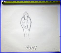 1985 BLACK CAULDRON TARAN Walt Disney ORIGINAL PRODUCTION cel DRAWING