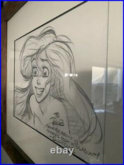 1988 Little Mermaid Production Drawing by Disney Legend Glen Keane Cel Celluloid