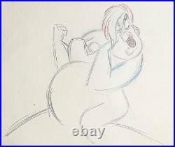 1989 Disney Little Mermaid Eels Ursula Original Production Animation Drawing Cel