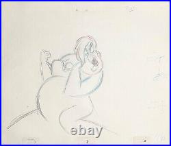 1989 Disney Little Mermaid Eels Ursula Original Production Animation Drawing Cel