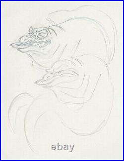 1989 Disney Little Mermaid Eels Ursula Original Production Animation Drawing Cel