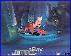 1989 Rare Disney The Little Mermaid Sebastian Original Production Animation Cel
