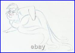 1989 Rare Walt Disney The Little Mermaid Ursula Original Animation Drawing Cel