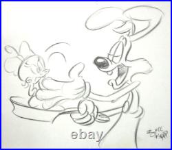 1989 SIGNED Bill Kopp ROGER RABBIT WALT DISNEY ORIGINAL PUBLICITY cel DRAWING