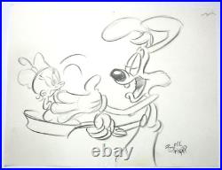 1989 SIGNED Bill Kopp ROGER RABBIT WALT DISNEY ORIGINAL PUBLICITY cel DRAWING