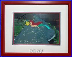 1989 Walt Disney Ariel & Flounder The Little Mermaid Original Production Cel