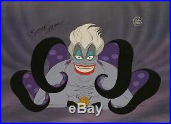 1989 Walt Disney Little Mermaid Ursula Signed Original Production Animation Cel