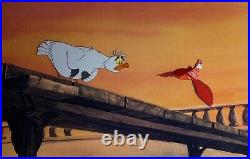 1989 Walt Disney Sebastian & Scuttle The Little Mermaid Original Production Cel