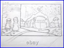 1990 RESCUERS Walt Disney ORIGINAL PRODUCTION STORYBOARD cel DRAWING PAGE