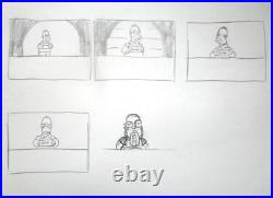 1990 SIMPSONS HOMER FOX Walt Disney ORIGINAL PRODUCTION cel STORYBOARD DRAWING