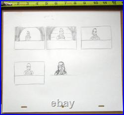 1990 SIMPSONS HOMER FOX Walt Disney ORIGINAL PRODUCTION cel STORYBOARD DRAWING