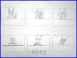1990 SIMPSONS MARGE FOX Walt Disney ORIGINAL PRODUCTION cel STORYBOARD DRAWING