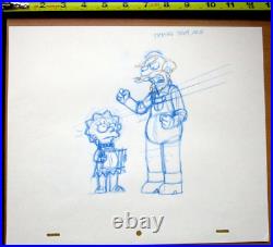1990's SIMPSONS FOX Walt Disney ORIGINAL PRODUCTION cel DRAWING