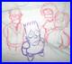 1990's SIMPSONS FOX Walt Disney ORIGINAL PRODUCTION cel LAYOUT DRAWING Bart