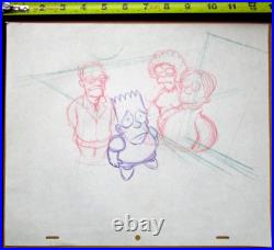 1990's SIMPSONS FOX Walt Disney ORIGINAL PRODUCTION cel LAYOUT DRAWING Bart