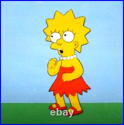 1990's SIMPSONS LISA FOX ORIGINAL PRODUCTION CEL Walt DIsney Bart Homer dress