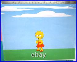 1990's SIMPSONS LISA FOX ORIGINAL PRODUCTION CEL Walt DIsney Bart Homer dress