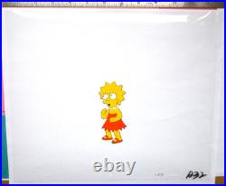 1990's SIMPSONS LISA FOX ORIGINAL PRODUCTION CEL Walt DIsney Bart Homer dress