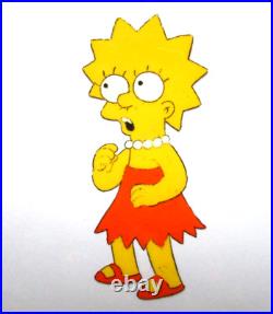 1990's SIMPSONS LISA FOX ORIGINAL PRODUCTION CEL Walt DIsney Bart Homer dress