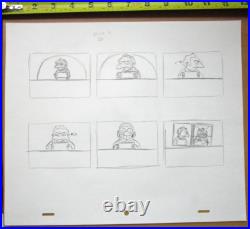 1990's SIMPSONS MOE FOX Walt Disney ORIGINAL PRODUCTION cel STORYBOARD DRAWING